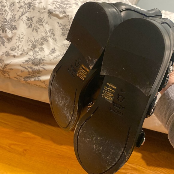 maje multi strap leather boots